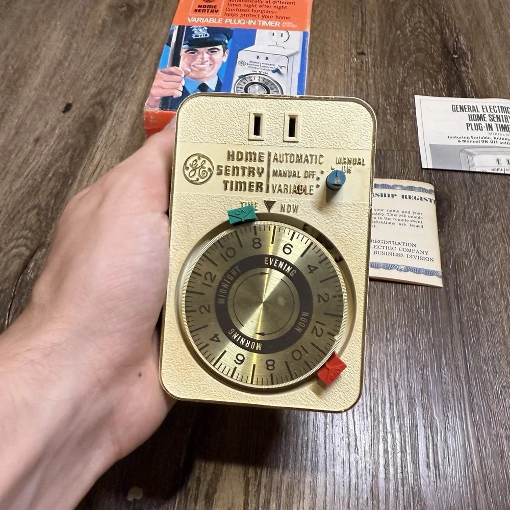 Vintage GE Home Sentry Variable Plug-In Timer‎ Unopened New 1970s 8133-002